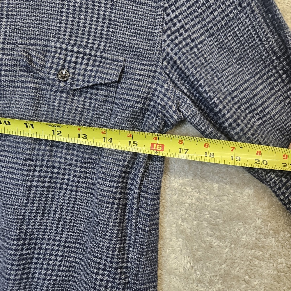 J.Crew Cashmere Blend Shirt Mens Small‎ Glen Check Plaid Flannel Slim Fit - Picture 9 of 12